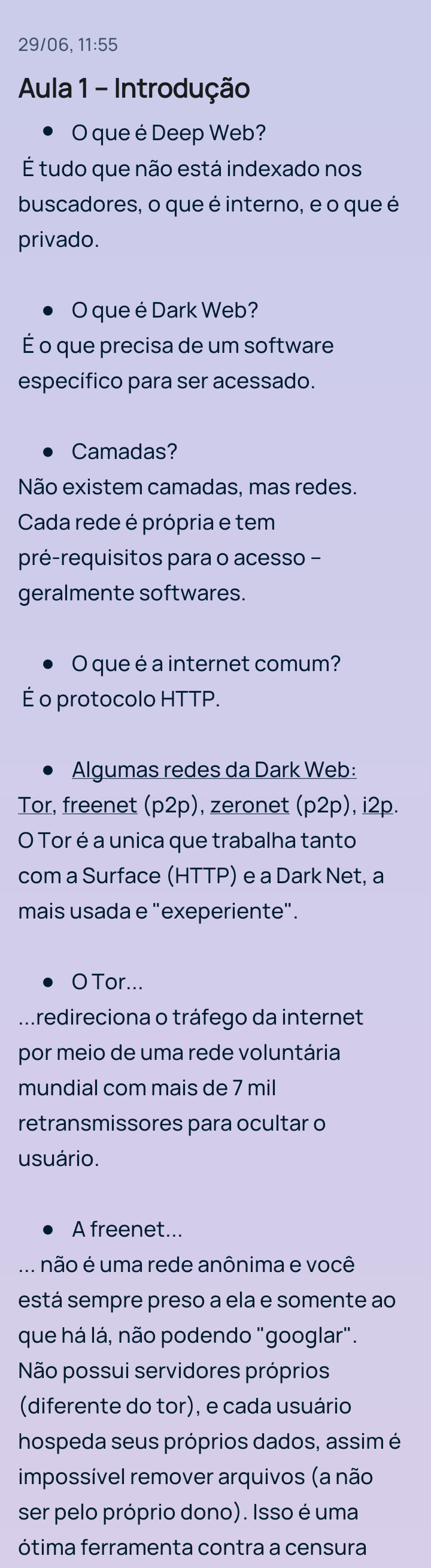 Dark Web Aula 1